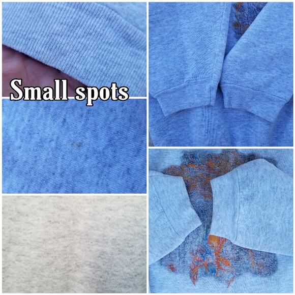 VTG Distressed Deer Print Sweatshirt Size XL Grey Animal Nature Tultex Vintage - Picture 6 of 10